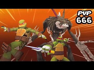 TMNT Legends PVP 666 (Raphael & Mikey Legend, Rahzar, Slash, Donatello LARP)