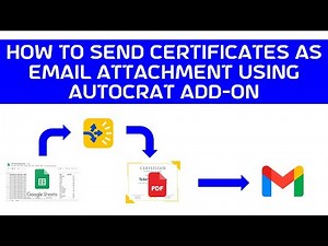 How to send Certificates as Email Attachment using Autocrat Add-on #autocrat #certificates