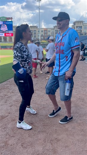 9.2K views · 55 reactions | Tatevik & DDP were on opposite teams as they raised money for wounded veterans but they shared a moment here before the game. | Book Pro Wrestlers | Facebook