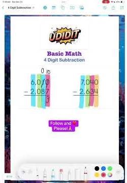 Math made easy! 4 Digit Subtraction #mathsteacher #math #learning #learnonyoutube