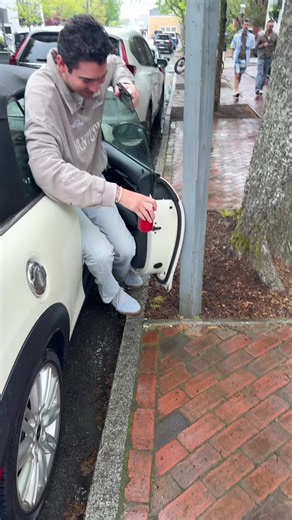 Update: Chad changed his outfit. Graydon got stuck in the mini cooper. | sam batchelder