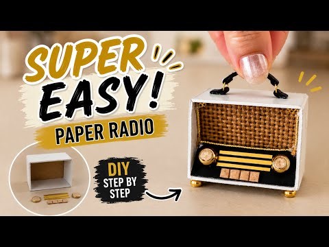 Tiny Paper Radio DIY 📻 Made From Paper?! Easy Tutorial