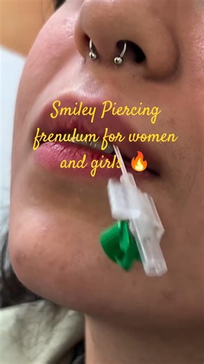 Smiley Piercing frenulum 🔥 #tattoo #trending #viral #youtubeshorts #piercing #shorts