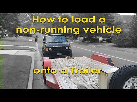How to load a non-working Land Rover Range Rover onto a trailer.