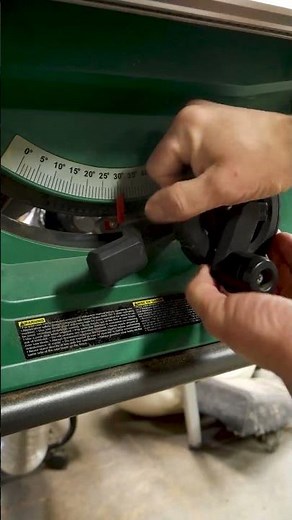 how to adjust the angle on Hitachi table saw?