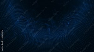 Abstract Cyber Technology Futuristic nodes animation Plexus particle. Connection lines, dots. Business Corporate Presentation, Slideshow,, Medical, Science, Internet Game. plexus network virtual space