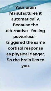 The uncomfortable truth about control.