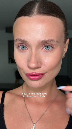 bronzer blush placement. save and try it later