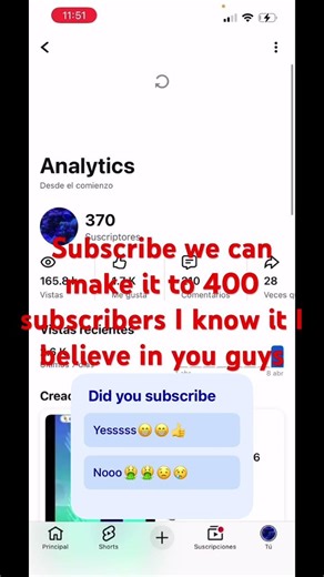 We can make it to 400 subscribers