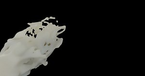 Download Milk jet splash on black 4k for free