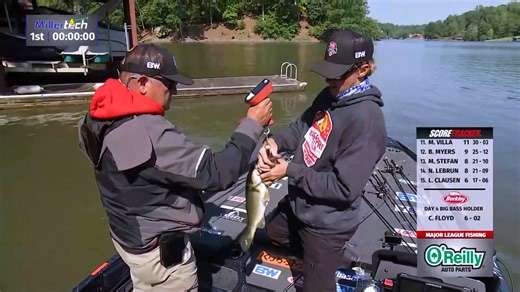 Watch the clock! Dustin Connell Fishing connects with a 3-pound, 2-ounce scorable fish just as time expires. It's a part of the livestream action at B&W Trailer Hitches Heavy Hitters presented by Bass Pro Shops from Smith Mountain Lake. Tune in, Period 2 is rocking right now. Watch on the Major League Fishing app, MyOutdoorTV, the MLF channel on Rumble or www.MajorLeagueFishing.com. Visit Virginia's Blue Ridge #bassfishing #buzzerbeater #MLF #fish | Major League Fishing