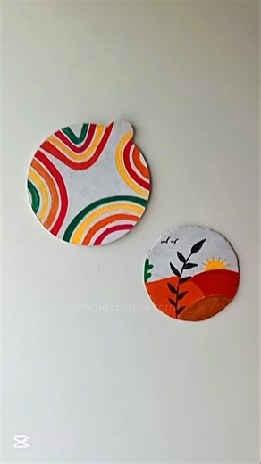 Boho Art on Cardboard🎨🖌️| #diy #bohoart #shorts #bohopainting #viral #artshorts