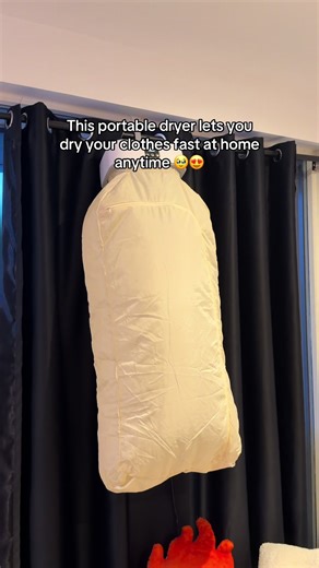 Rainy days, damps smells, and trips to the launderette don’t have to be your routine 😮‍💨⏰👕 This portable dryer is the best option to dry your clothes fast 😍🥹 #portableclothesdryer #wetclothes #dryer