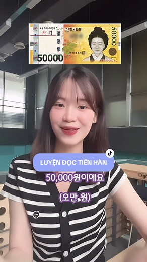 Luyện đọc tiền Hàn - Học tiếng Hàn từ giá tiền