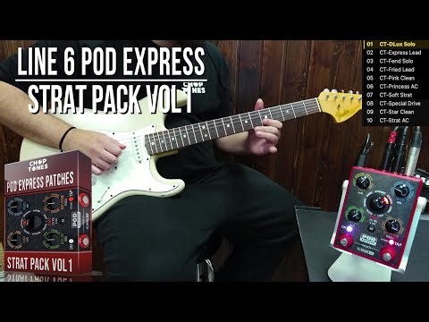 Line 6 POD Express Patches | Strat Pack vol1 | Playthrough Demo