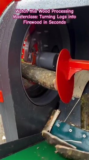 Industrial Wood Splitting: The Ultimate Firewood Processor #WoodSplitter #Firewood #OddlySatisfying