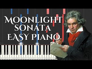 Moonlight Sonata (1st Movement) – EASY Piano Tutorial