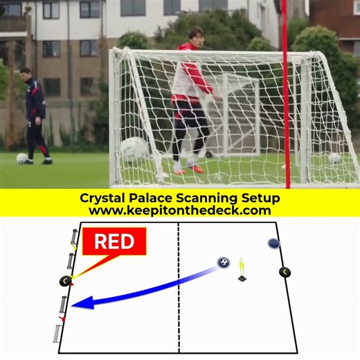7.7K views · 68 reactions |  Crystal Palace Scanning Setup  Fundamentals aren’t just for young players — practice is forever in this game  Spotted at their training this week  New training sessions with complete layouts available here  https://keepitonthedeck.com/downloads/p/developing-creative-footballers | Football Training Drills/Session Plans | Facebook