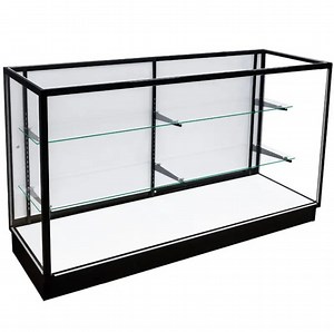 [Hot Item] Custom Retail Tempered Glass Transparent Display Case Store Can Lock Frameless Window