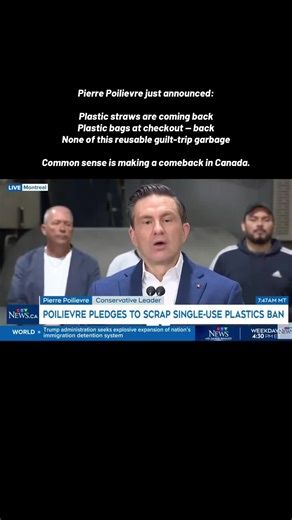 Pierre Poilievre Supports Return of Plastic Straws in Canada