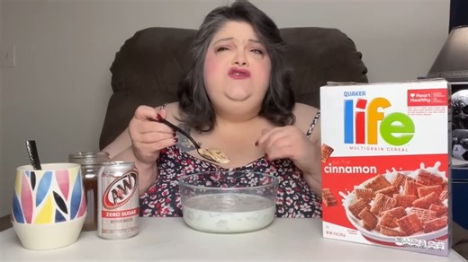 Eating A Big Bowl of Life Cereal Mukbang ASMR | Hungry Fatchick