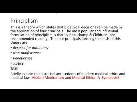 INTRODUCTION TO HEALTH CARE LAW & ETHICS- ( PART 2)- PRINCIPLISM