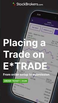 How to Place a Stock Trade on E*TRADE's Mobile Apps | StockBrokers.com #mobiletrading #etrade