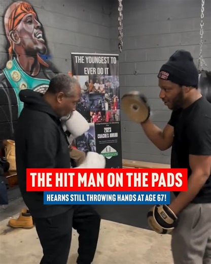 1.1M views · 11K reactions | Thomas 'The Hit Man' Hearns has still got it  Boxing's first ever five-weight world champion has shared a video hitting the pads on social media  | Ring Magazine | Facebook