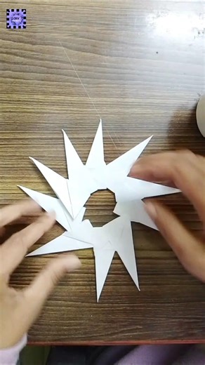 10 Point Ninja Star Shuriken Origami Tutorial #origami #shorts #ninjastar #ninja #tutorial #diy