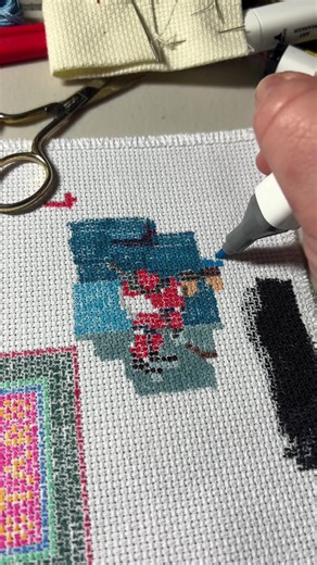 Practicing my plotting 👀 #crossstitch #needlepoint #heatedrivalry