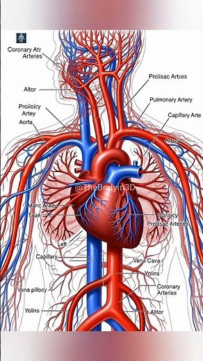 Human Cardiovascular System 3D Anatomy #humananatomy #humanphysiology #anatomy