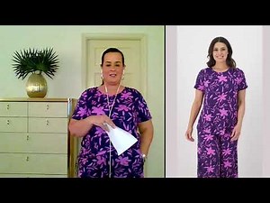 Stan Herman Peached Jersey Floating Floral Pajama Set on QVC