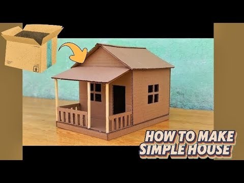 How to make house 🏠 with cardboard box #trending