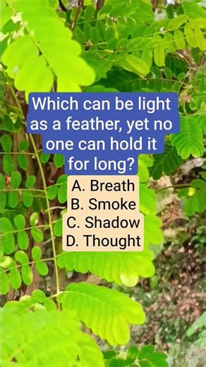 Which can be light as a feather, yet no one can hold it for long?