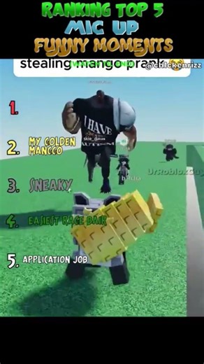 ranking mic up funny moments🤣 top 2 & 1 #roblox #funnymoments