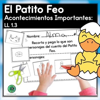 Patito Feo Graphic Organizer Story Elements Sheets for Bilingual Kinder No Prep