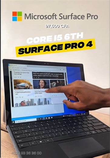 💻 Microsoft Surface Pro 4 ✨ Élégante, puissante et ultra portable ⚙️ Processeur : Intel Core i5 – 6ᵉ génération ⚡ Mémoire : 8GB RAM 💾 Stockage : 256GB SSD 📱 Écran : 12.3 pouces PixelSense tactile 🔄 Format 2-en-1 : Ordinateur Tablette 🎮 Graphiques intégrés 🪶 Fine, légère et facile à transporter 🔋 Bonne autonomie pour travail et études 🎯 Idéale pour bureautique, navigation, études et multitâche. 💰 Prix : 97 500 CFA 📦 État : Seconde main – reconditionné, propre et testé . #debloquermesvue