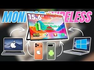 This is the WORLD'S FIRST WIRELESS & BATTERY-POWERED PORTABLE MONITOR | Magicraven 15.6" Monitor