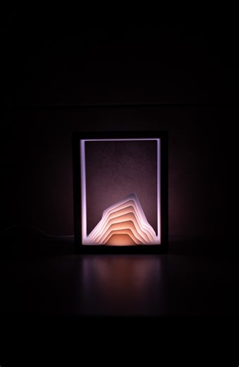 3D Printed Mountain Lamp | RGB LED Remote Control | Desk Ambient Light | Unique Handmade Gift | Night Light - Etsy