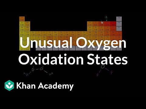 Unusual oxygen oxidation states | Redox reactions and electrochemistry | Chemistry | Khan Academy