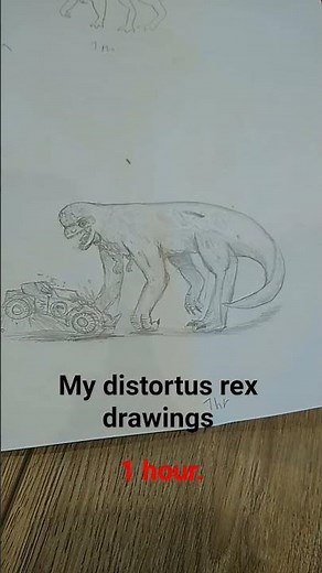 my insane distortus rex drawings.