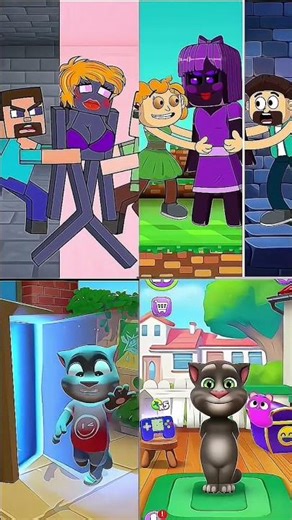 Two Worlds, One Enderman 😝😍 #shorts​ #memes​ #minecraft​ #animation​ #funny​ #funnyshorts​ #cartoon​