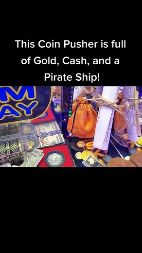 Pirate Ship Inside A Coin Pusher? #reels #coinpusher #winnerwinner #arcade #coinpusher #coinpusherjackpot | Joshua Bartley