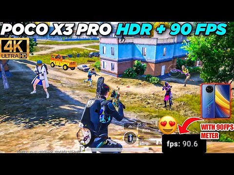 POCO X3 PRO HDR+90FPS (4K) 90 FPS PUBG TEST I POCO X3 PRO PUBG WITH FPS METER | Pubg Mobile#4