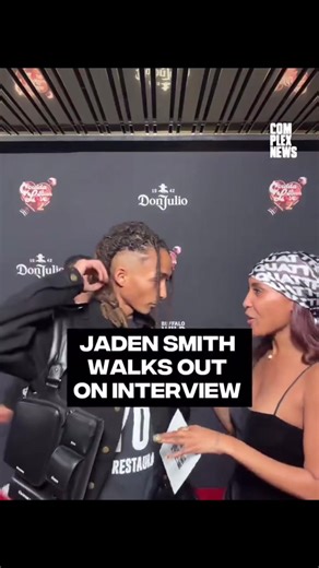 Entitled nepo baby #JadenSmith rudely walks out of interview after being asked a regular basic question from a very lovely interviewer.