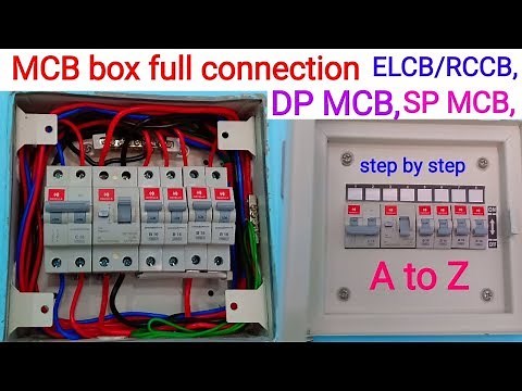 How to MCB Box connection ।। distribution MCB box connection ।। ELCB/RCCB, DP/SP MCB connection