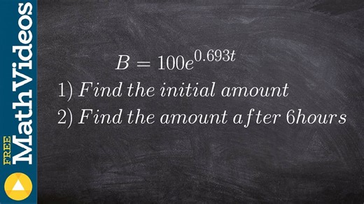 Learn how to find the final amount given an exponential modeling function