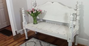 How To Make A Distressed Bench From A Bed