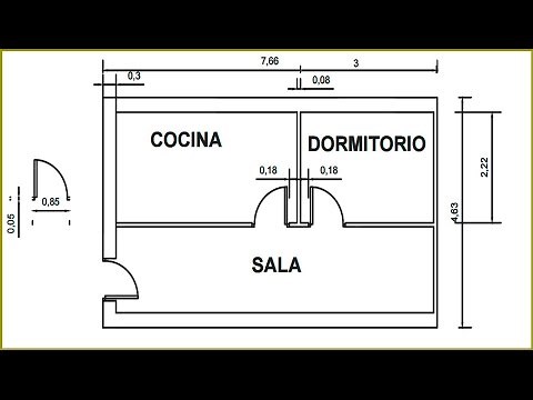 Cómo dibujar el plano de una casa en autocad 2015.