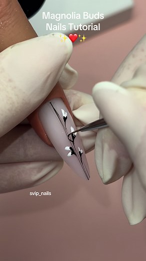Magnolia Buds Nail Design Tutorial for Spring Elegance